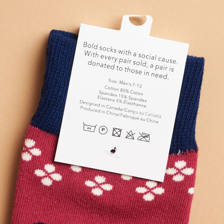 Society Socks tag