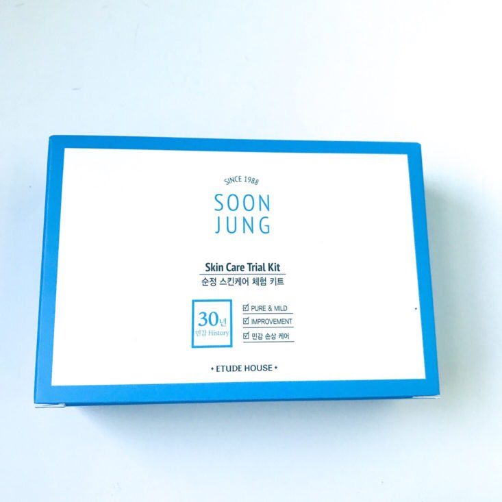 Sooni Pouch October 2018 - Etude House Soon Jung Skin Care Trial Kit Box Front