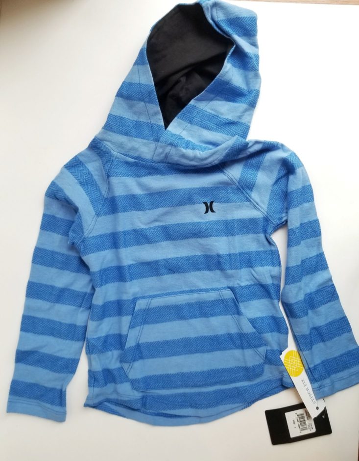 Stitch Fix Kids Boys November 2018 blue hurley hoodie