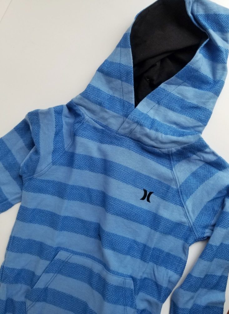 Stitch Fix Kids Boys November 2018 blue hurley hoodie close up