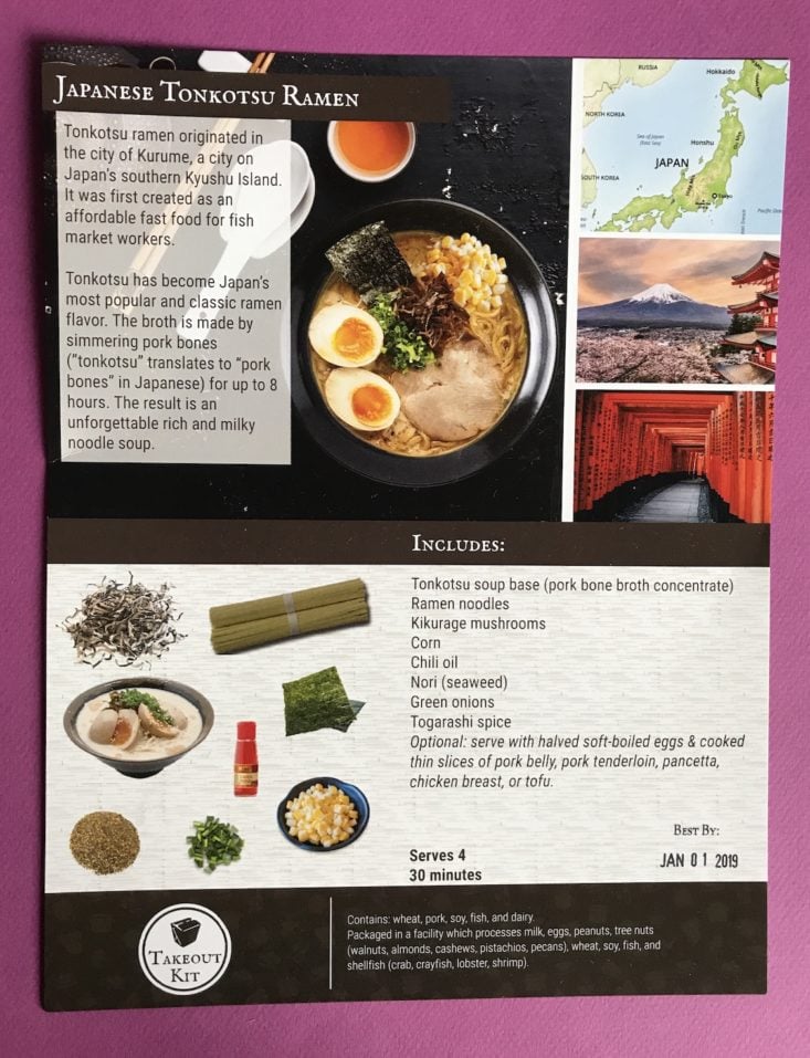 Takeout Kit November 2018 - Info Card Front