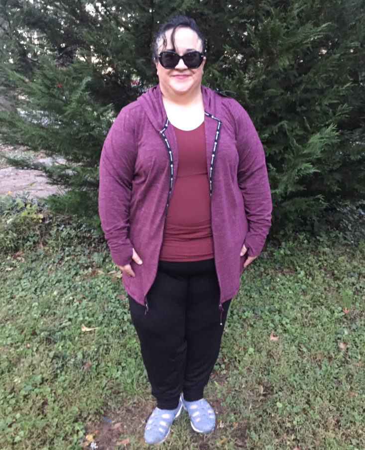 Wantable Fitness Edit Subscription Review October 2018 - Essential Hooded Jacket by Activezone Front