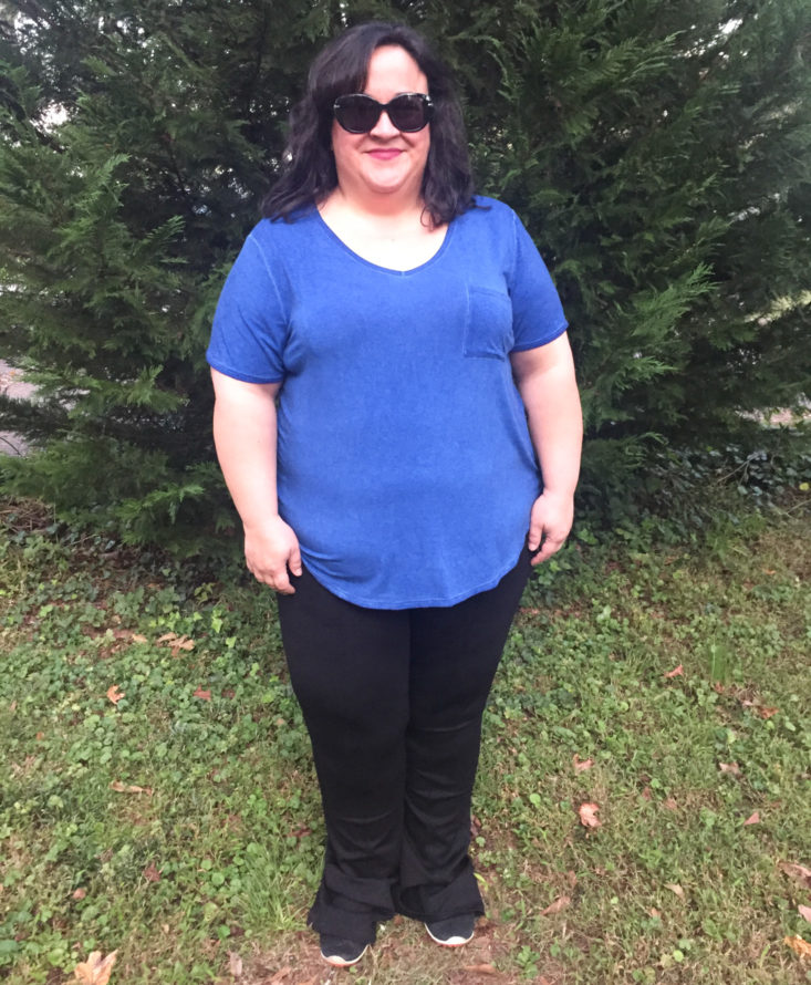 Wantable Style Edit Subscription Review October 2018 - Paityn Washed V-Neck Tee by Dear John Front