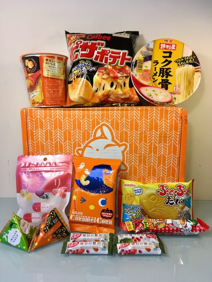 ZenPop Ramen + Sweets Mix Pack October 2018 Halloween Special Review - All Products With Box Front