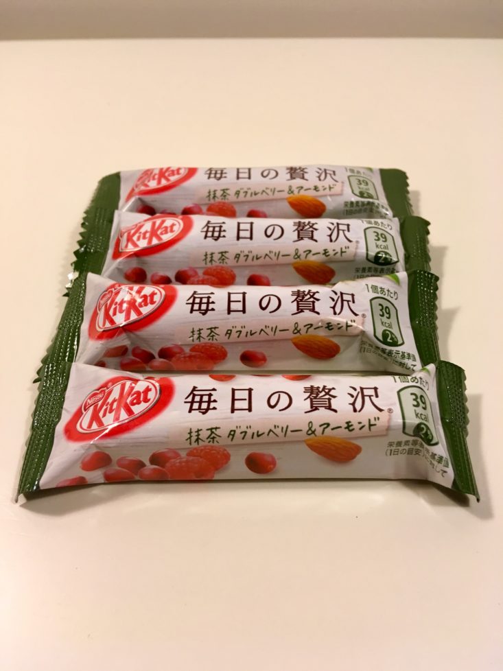 ZenPop Ramen + Sweets Mix Pack October 2018 Halloween Special Review - itKat Chocolatory Matcha Double Berry & Almond Flavor Bag Top