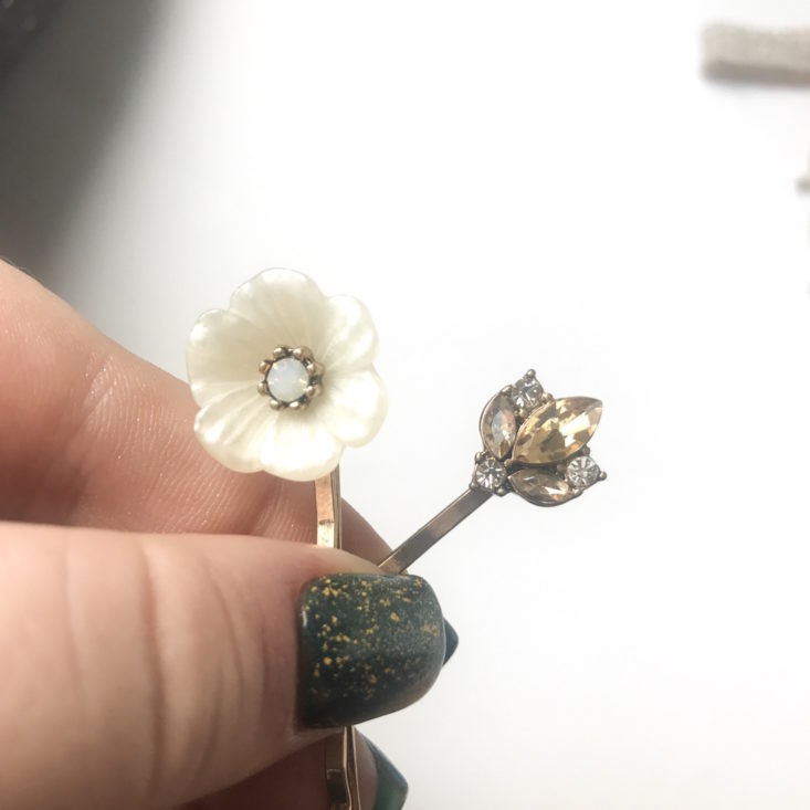 Bijoux Box Cyber Monday Grab Bag Mystery Box 2018 - April Flowers Hair Pins 3 Top