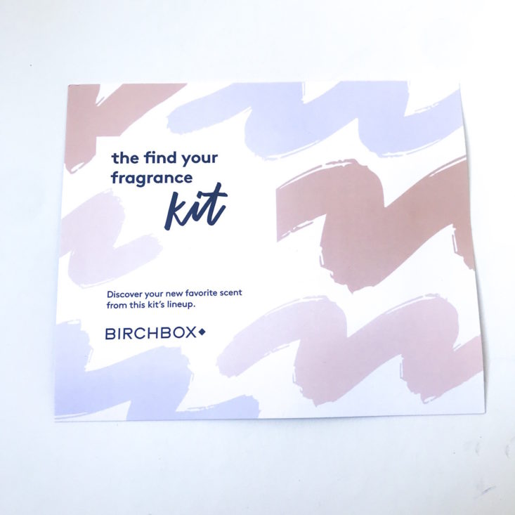 Birchbox Fragrance - Information Card Top