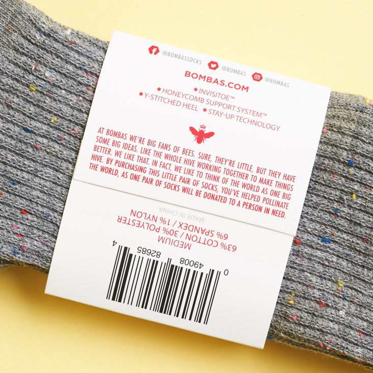 Birchbox Travel Sized Treats socks info