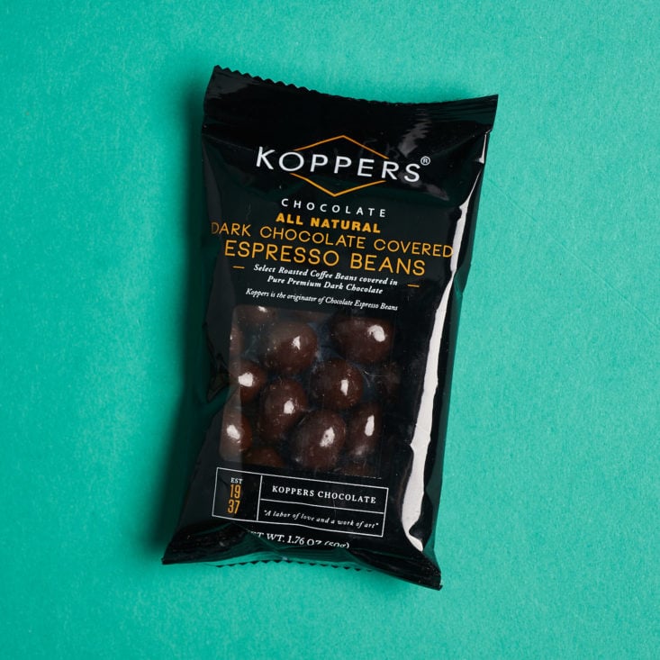 Crate Chef December 2018 chocolate espresso beans in bag