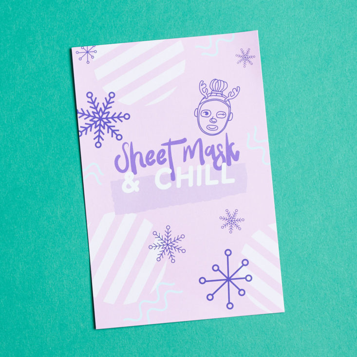 Facetory 4 Ever Fresh December 2018 - Sheet Mask & chill Front Top