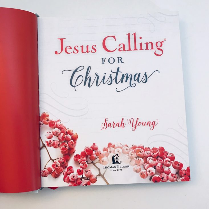Faithbox December 2018 - Jesus Calling For Christmas Title Page Top