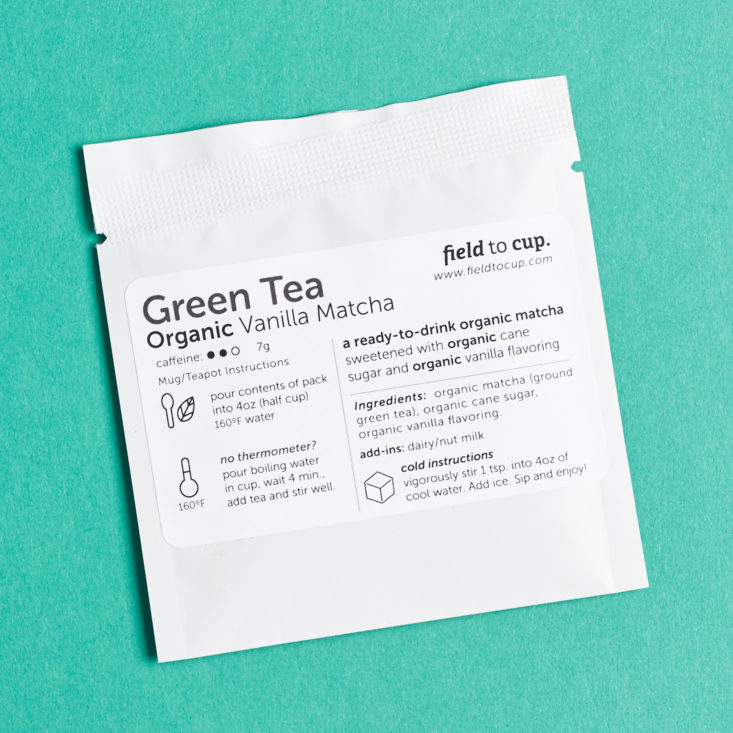 Field to Cup december matcha sample