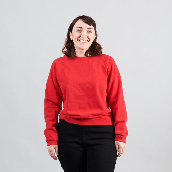 Frank and Oak red gym sweatshirt