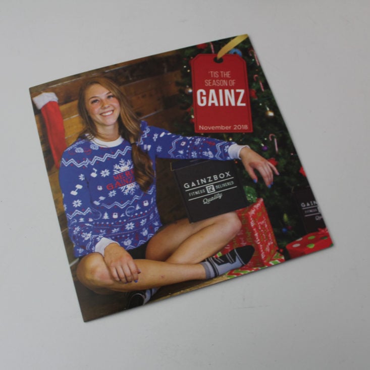 Gainz Box November 2018 Review - information card 1 Top