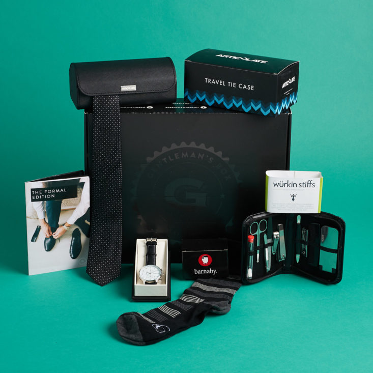 Gentlemans Box Premium Formal Edition December 2018 - All Products Group Shot Front