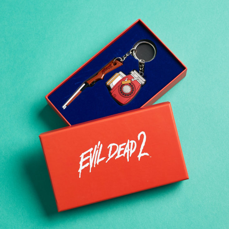 Loot Crate DX Cursed October 2018 - Evil Dead 2 Keychain Unboxed Top