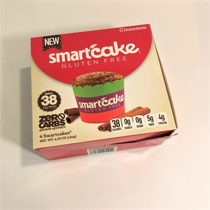 Onnit Keto Box December 2018 - Smart Baking Company Cinnamon Smart Cakes Box Front Top