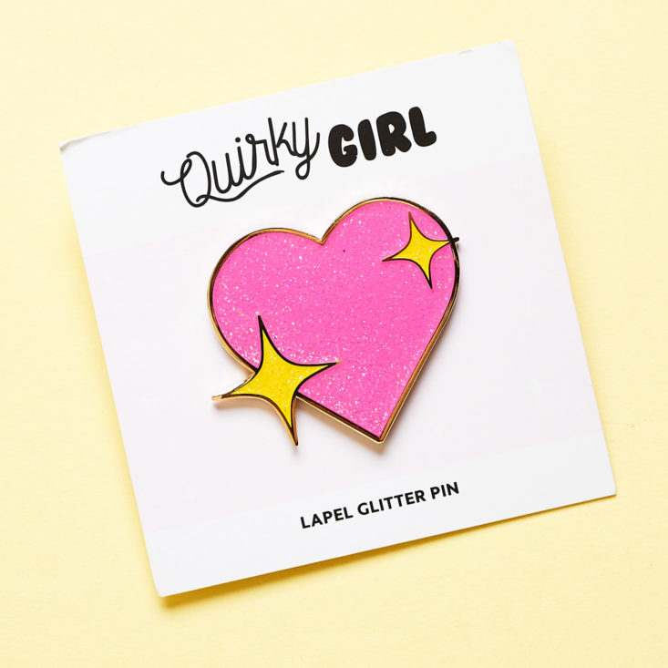 Quirky Crate pink pin