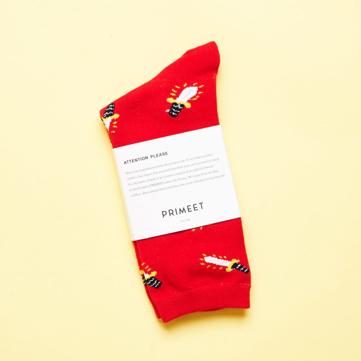 Quirky Crate red sword socks