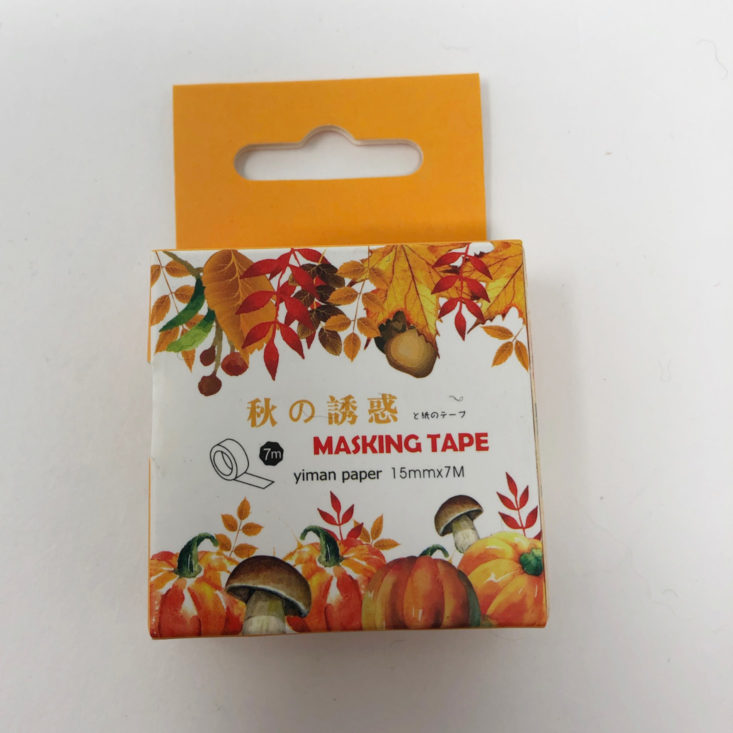Rebecca Mail Celebrate Fall Deluxe Box November 2018 Review - Autumn Washi Tape Front