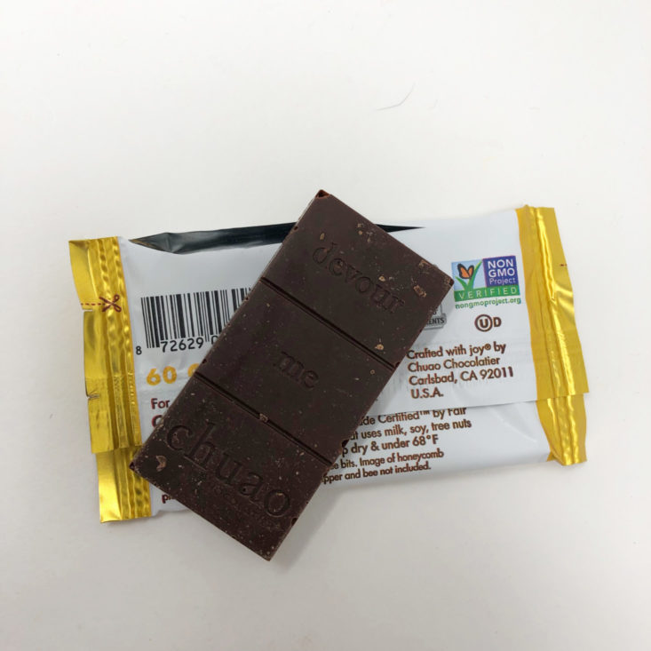 Rebecca Mail Celebrate Fall Deluxe Box November 2018 Review - Chuao Chocolatier Honeycomb Chocolate Mini Bar Top