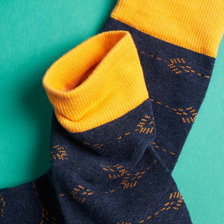 Society Socks navy patterened crew socks