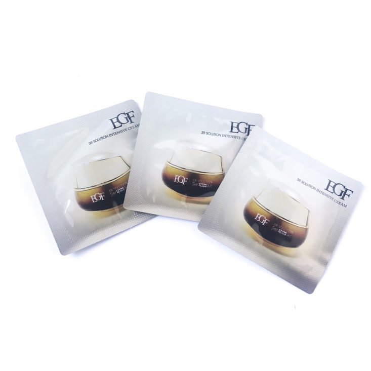 Sooni Mini Pouch November 2018 Review - EGF 3R Solution Intensive Cream x 3 foil samples Top