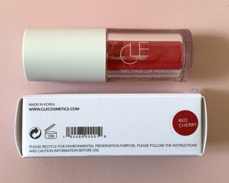Sweet Sparkle Makeup December 2018 - CLĒ Cosmetics Melting Lip Powder Box Front