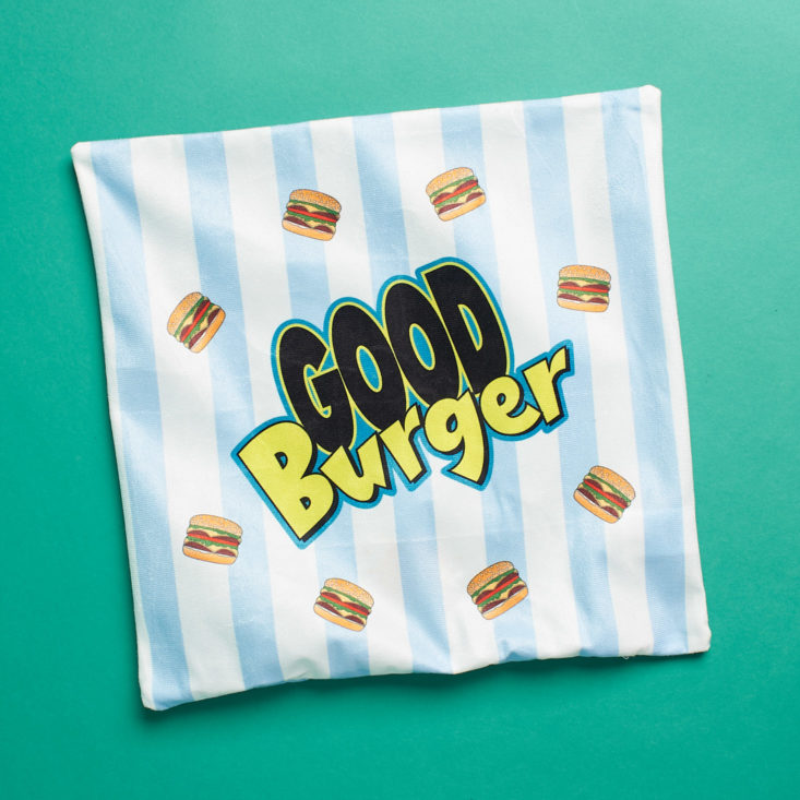 The Nick Box by Culturefly December 2018 - Good Burger Pillow Cover Front Top