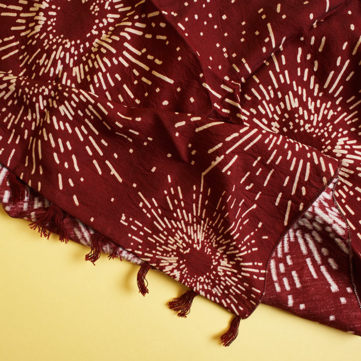 Thread Flourish Holiday scarf detail