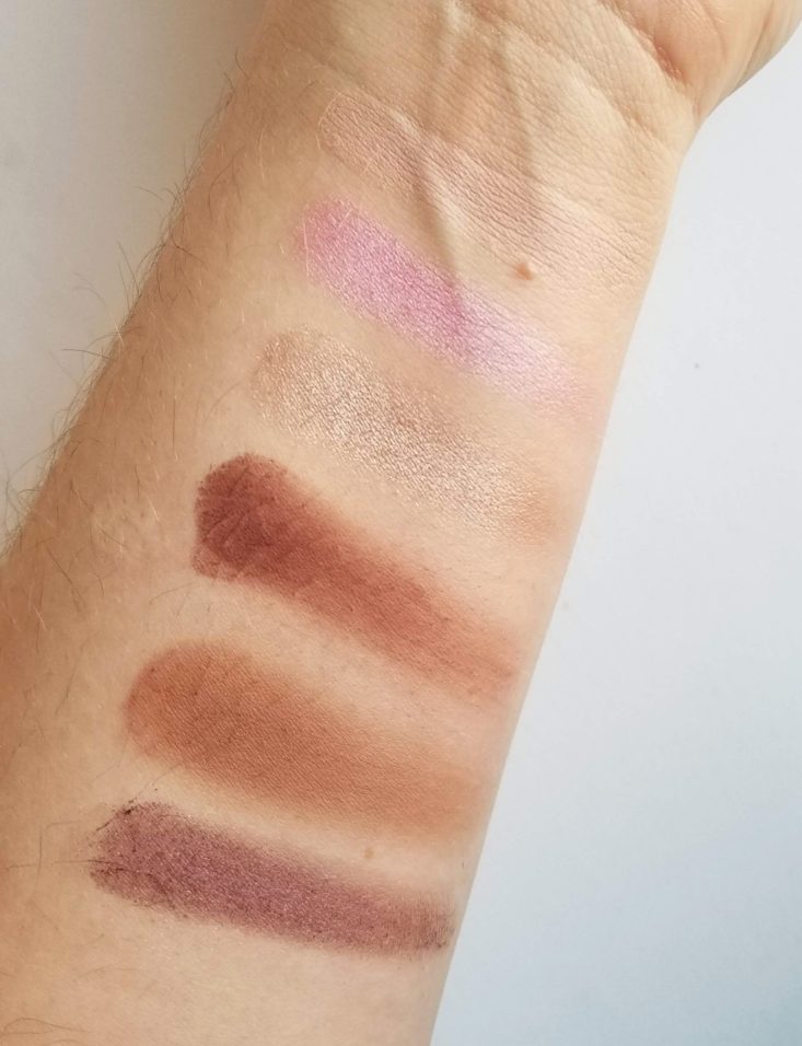 Too Faced 2018 Black Friday Mystery Box middle row swatches