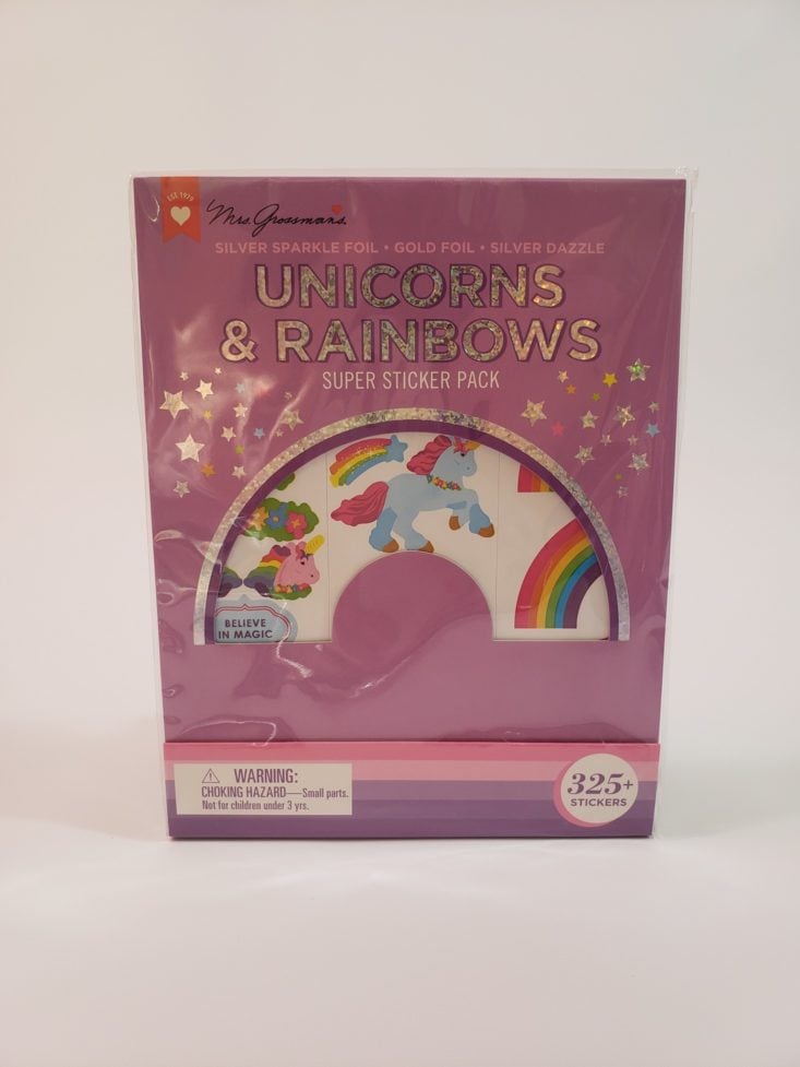 Unicorn Dream Box November 2018 - Unicorn & Rainbows Super Sticker Pack Front