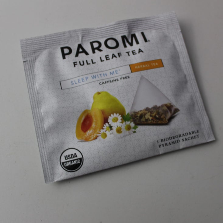Vegan Cuts Snack December 2018 Box - Paromi Full Leaf Tea in “Sleep with Me” Top