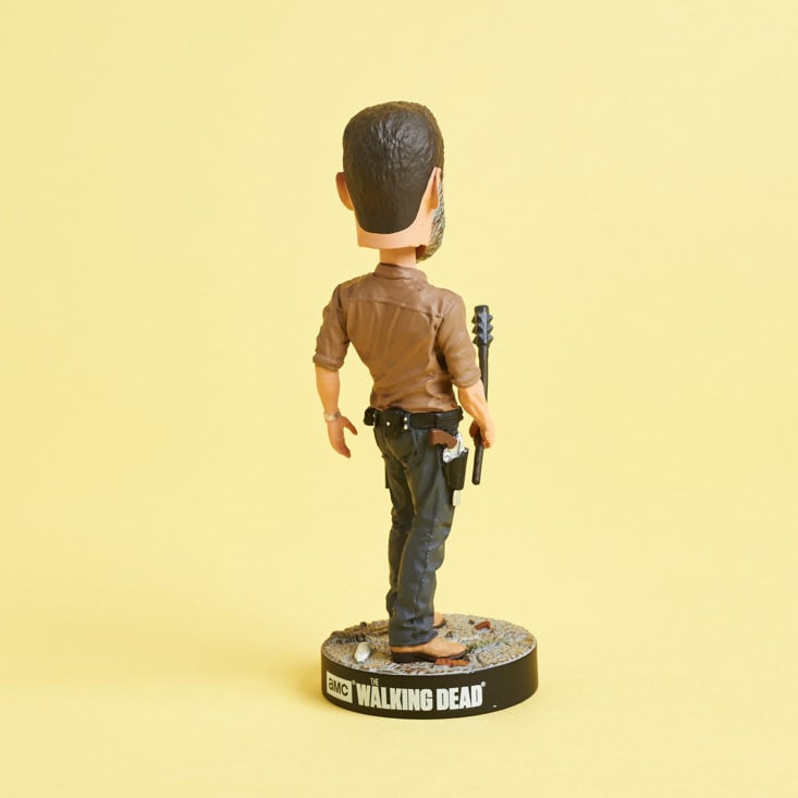 Walking Dead Supply Drop November 2018 - Rick Grimes Bobblehead Figure Back