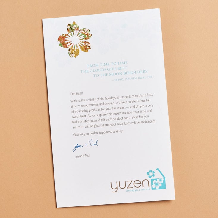 Yuzen November 2018 booklet