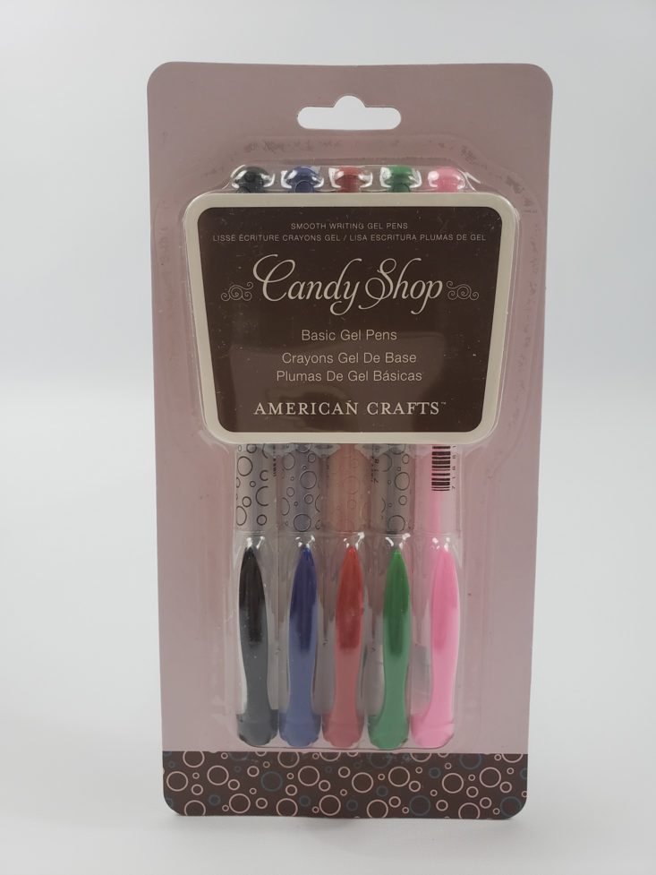 BUSY BEE STATIONERY December 2018 - American Crafts Candy Shop Gel Pens Front