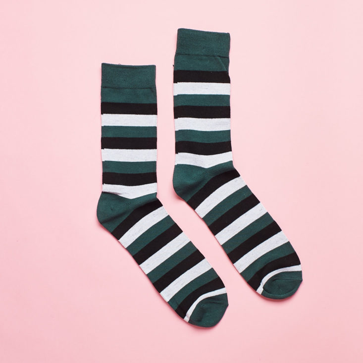 Bombay and Cedar For Him Winter green white black socks