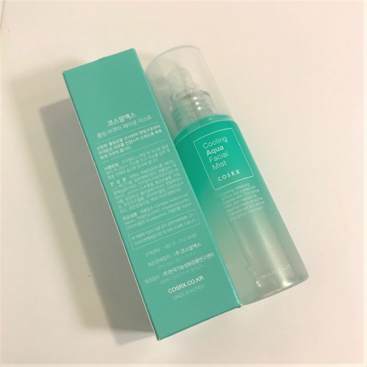 BomiBox K-Beauty December 2018 - COSRX Aqua Facial Mist Open Top