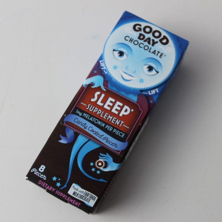 Clean Fit Box January 2019 - Good Day Chocolate Sleep Supplement Front