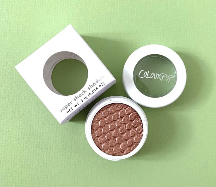 ColourPop She’s A Mystery Box Review January 2019 - Super Shock Shadow in Sequin Top
