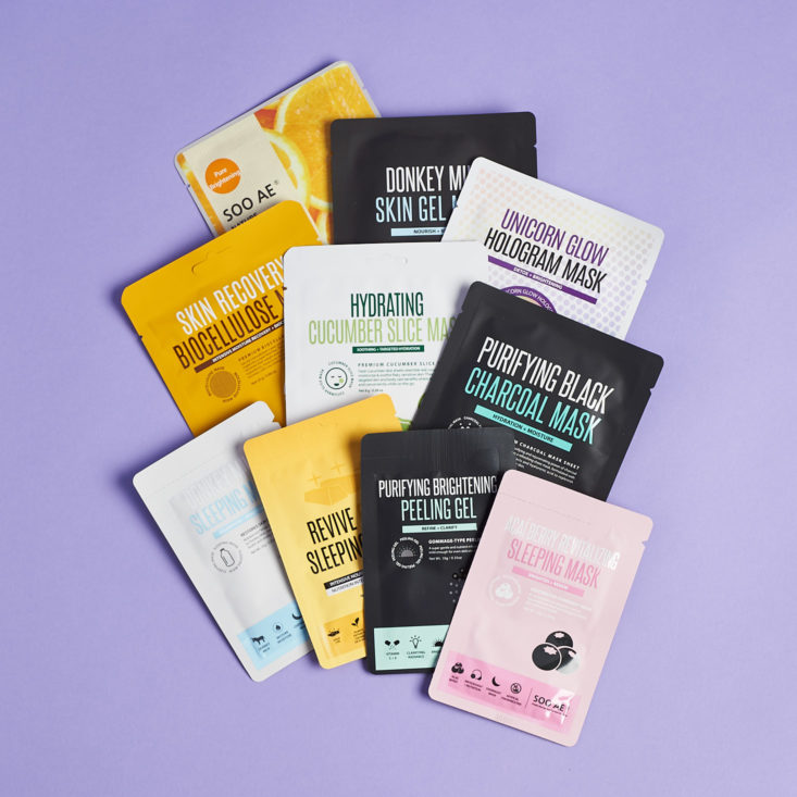 Cosmo Box January 2019 all the masks