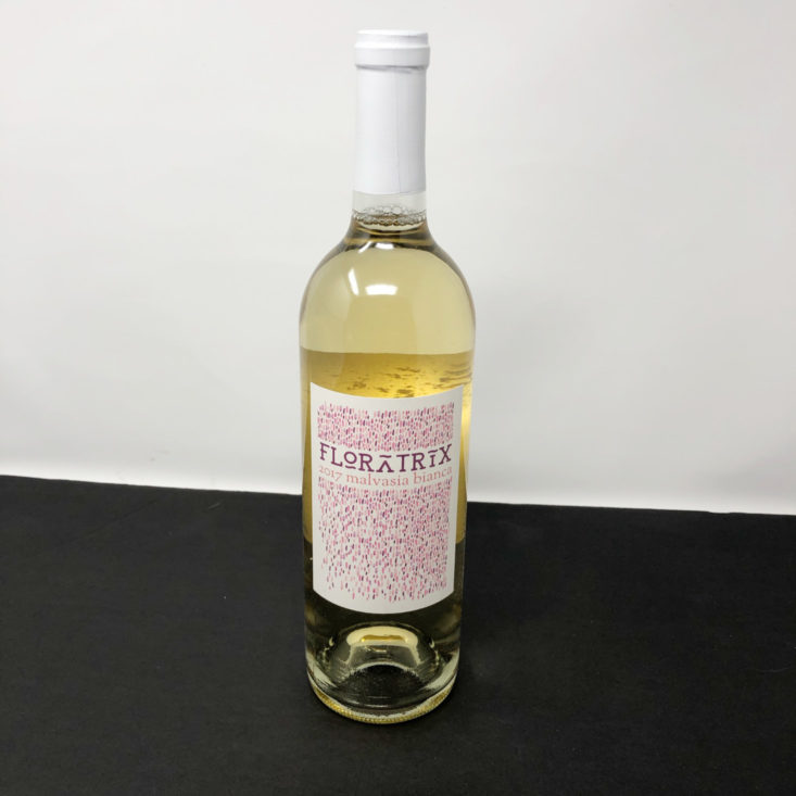 Firstleaf Wine Subscription Review January 2019 - Floratrix Malvasia Bianca (Paso Robles, California) Bottle Front