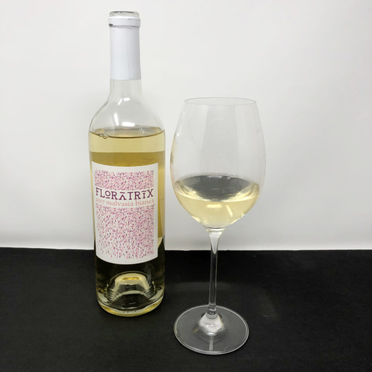Firstleaf Wine Subscription Review January 2019 - Floratrix Malvasia Bianca (Paso Robles, California) In Glass Front
