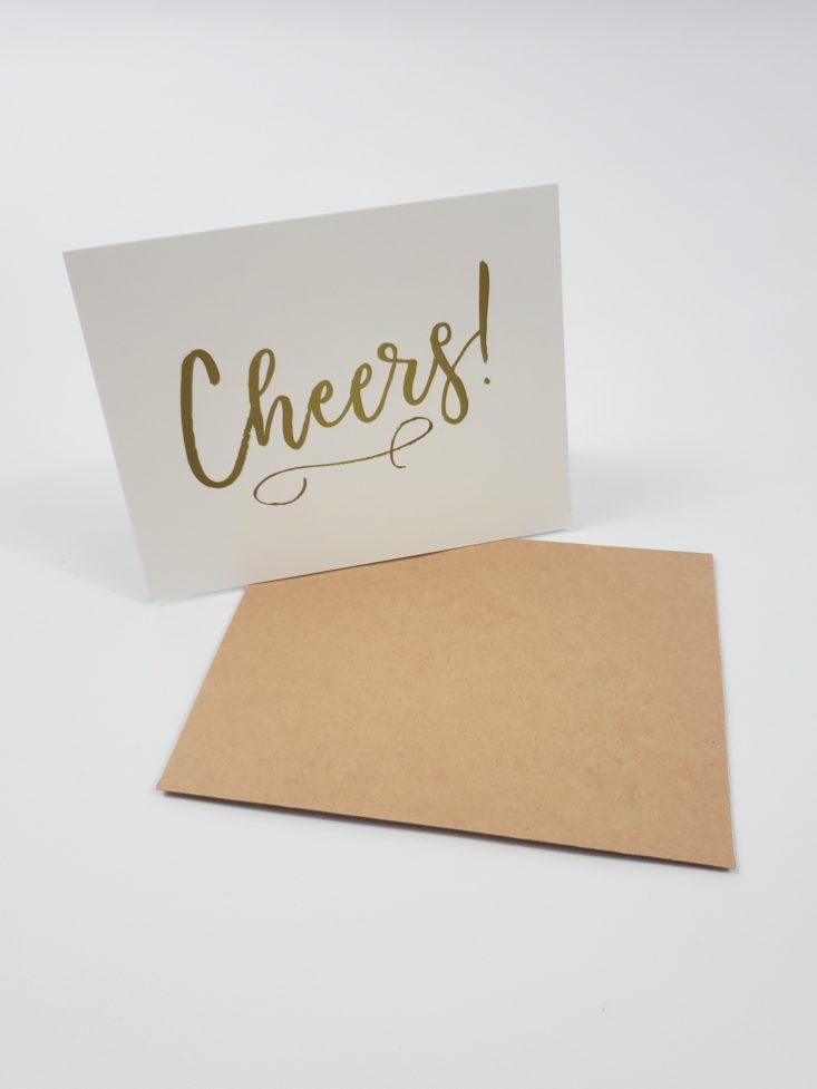 Flair & Paper Box December 2018 - Cheers Greeting Card Front