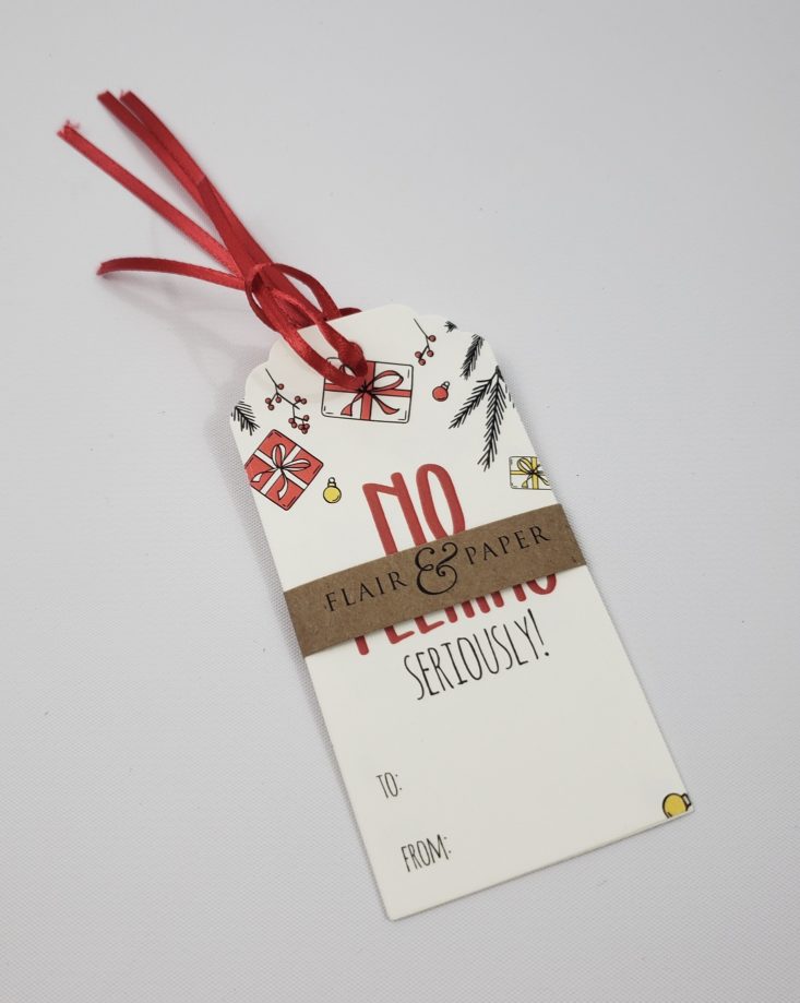 Flair & Paper Box December 2018 - Holiday Gift Tags Top