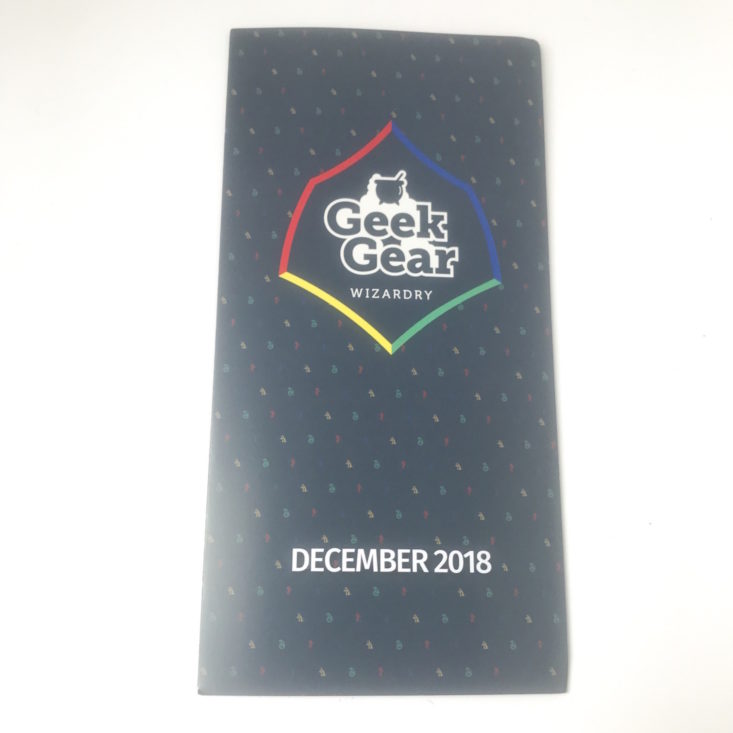 Geek Gear World of Wizardry December 2018 - Info card Front
