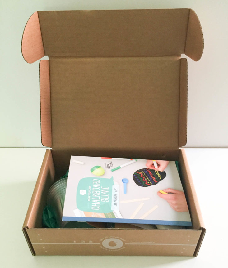KiwiCo. Science & Art Pack Chalkboard Slime December 2018 - Box Opened Front