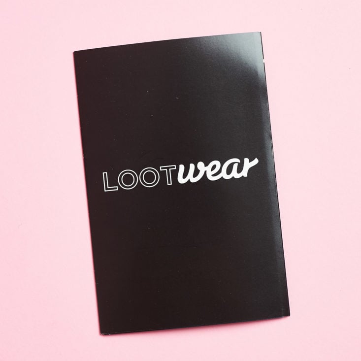 Loot Wear Undies Laboratory January 2019 - Information Card 1 Top