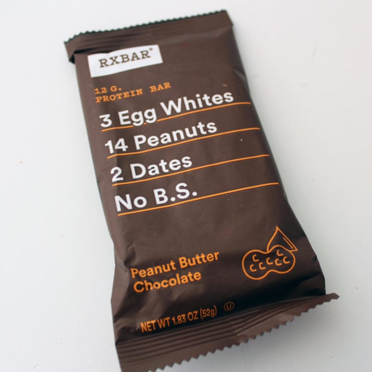Love With Food Box January 2019 - RxBar Peanut Butter Chocolate Top