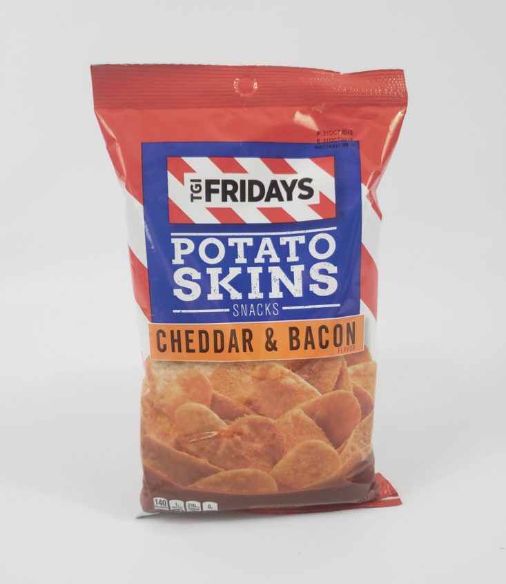 MONTHLY BOX OF FOOD AND SNACK REVIEW – January 2019 - TGI Fridays Potato Skins Front